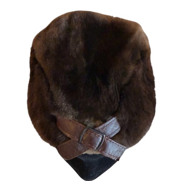 HPI Sweden Genuine Sheared Mink Hat Dark Brown - Picture 3 of 6